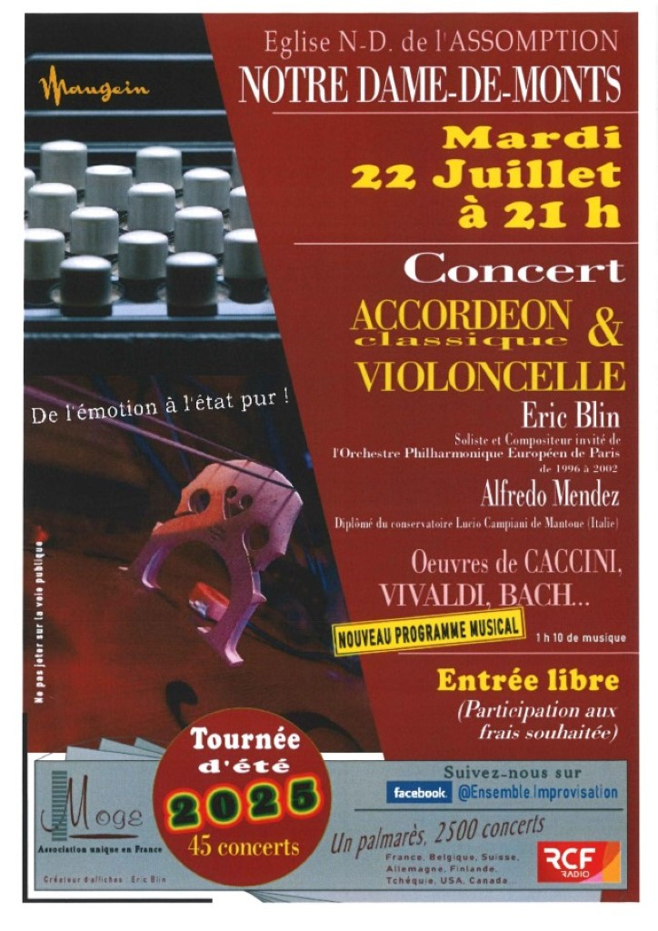 Concert Accordéon classique et violoncelle - © Concert Accordéon classique et violoncelle Concert Accordéon classique et violoncelle