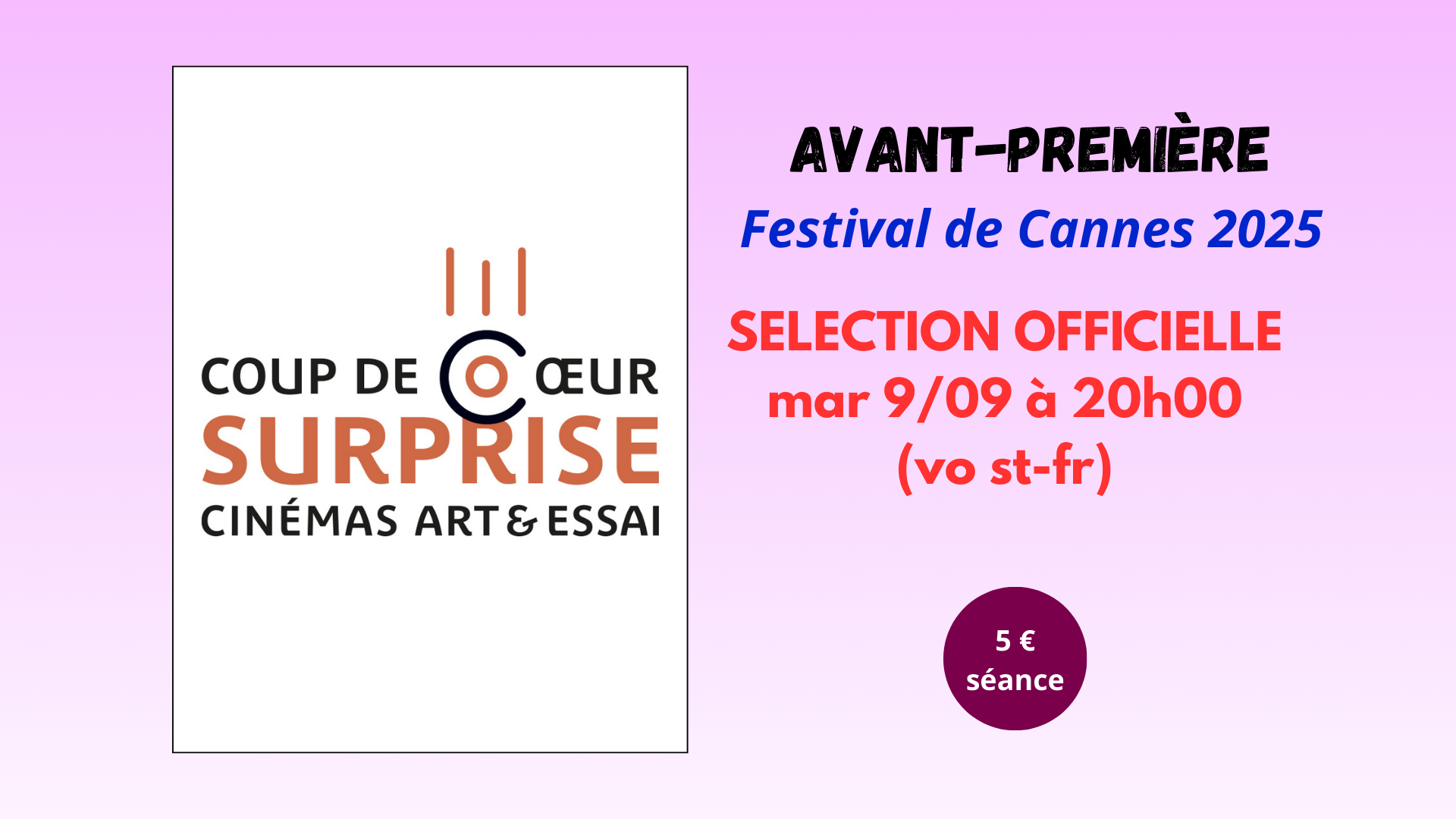 Avant-première - Coup de coeur surprise